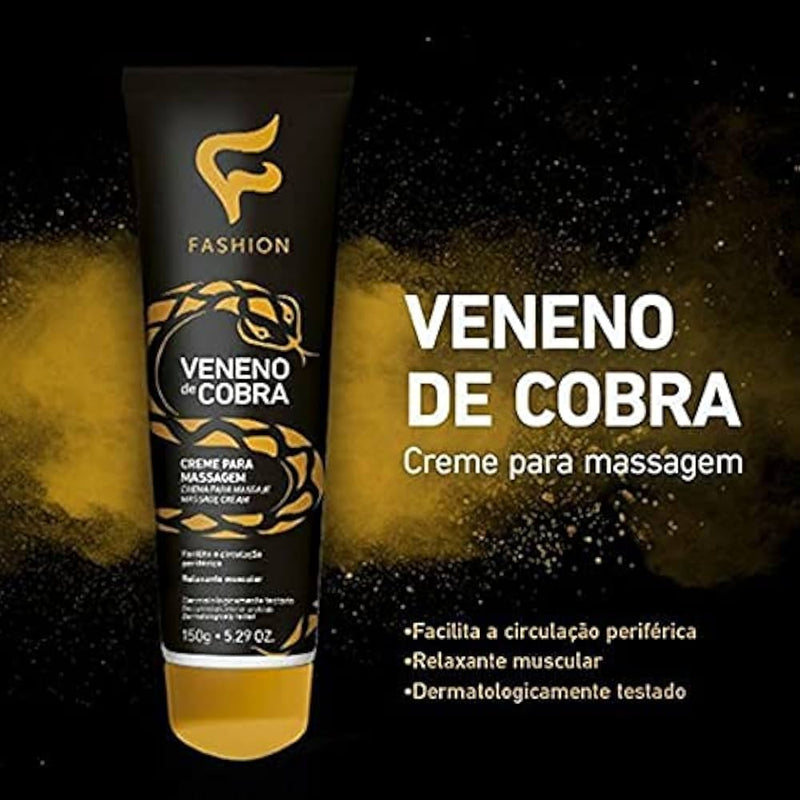 Creme para Massagem Veneno de Cobra – Alívio e Relaxamento Profundo