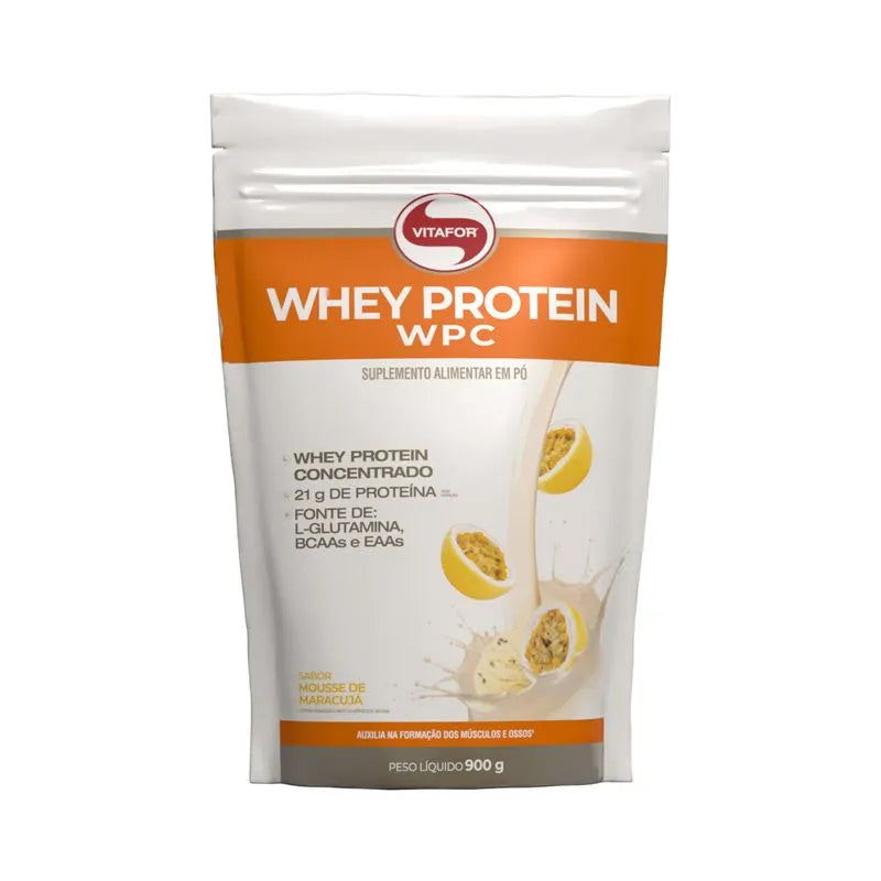 Whey Protein WPC - Pouch 900g Mousse de Maracujá - Vitafor