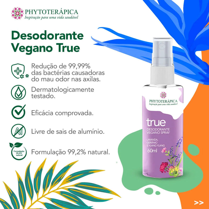 Desodorante Vegano Spray True - 60ml