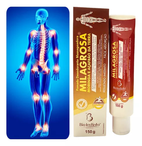 Pomada Desodorante Massageadora MILAGROSA – Moringa e Açafrão-da-Terra