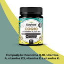 Coq10 + vitamina A,D,E,K Sunfood 700mg 60Caps