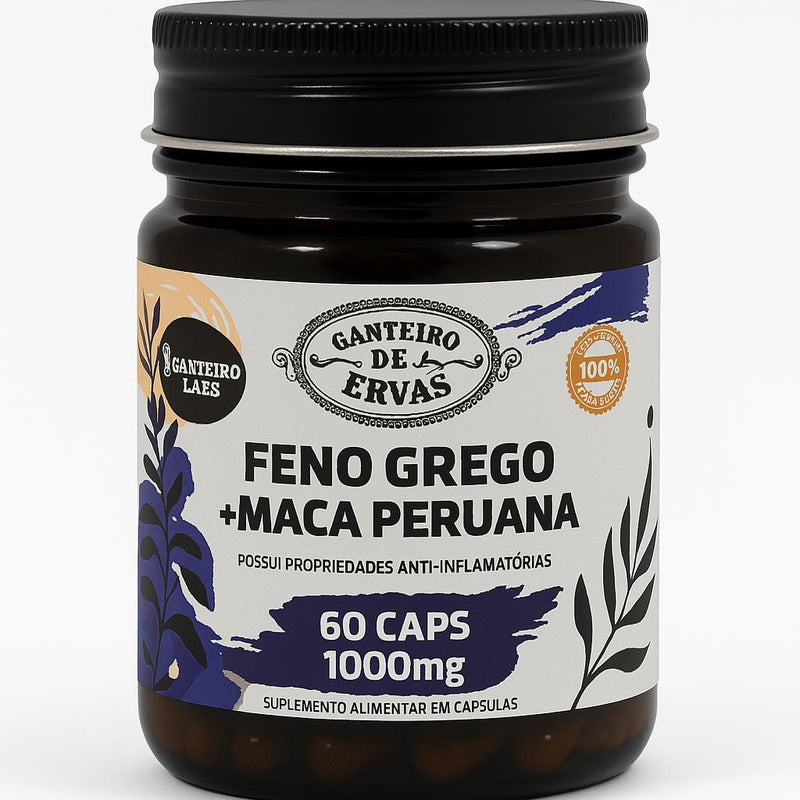 Feno Grego + Maca Peruana Canteiro de Ervas 1000mg 60Caps