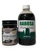 🌿 Kit Desintoxicação – Babosa + Carvão Ativado 🌿