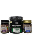 Kit Iniciante Academia – Creatina Pura + Ômega 3 + Polivitamínico | Canteiro de Ervas