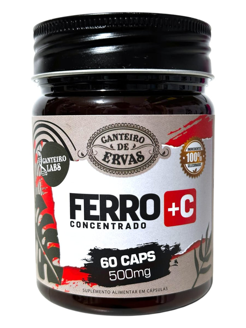 Ferro + Vitamina C – Canteiro de Ervas (60 cápsulas)