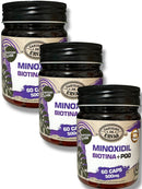 Kit 3 Minoxidil + Biotina + Pqq