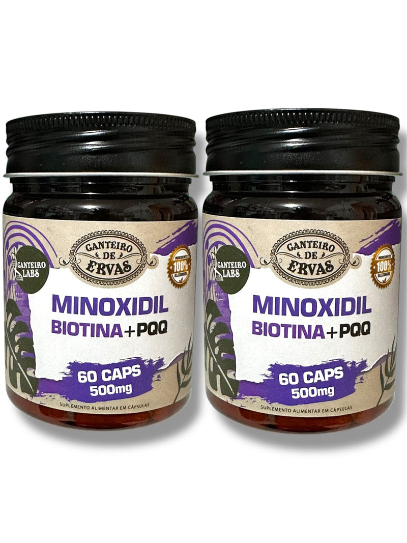 Kit 2 Minoxidil + Biotina + Pqq