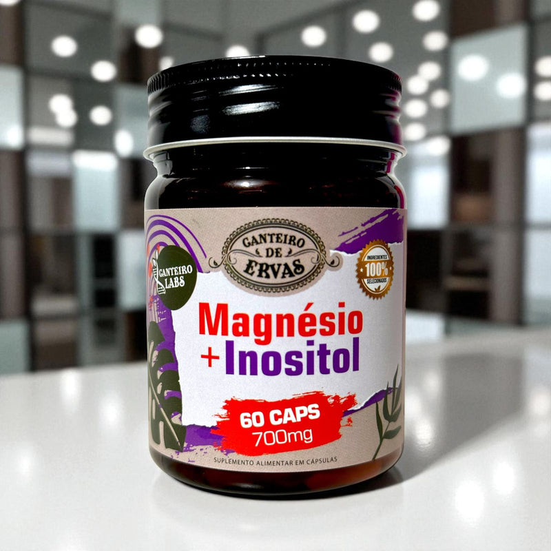 Magnésio + Inositol – 60 Cápsulas (700mg) – Canteiro de Ervas