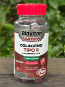 Colágeno Tipo II + Vitaminas C e E Zero Açúcar – Sabor Morango | 30 Gomas Mastigáveis