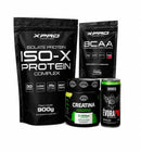 Kit Academia Completo – Proteína 900g + Creatina + BCAA + Pré-Treino