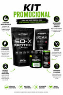 Kit Academia Completo – Proteína 900g + Creatina + BCAA + Pré-Treino