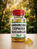 Cápsulas Andiroba, Copaíba e Sucurijú 3 em 1 — 50 Cápsulas