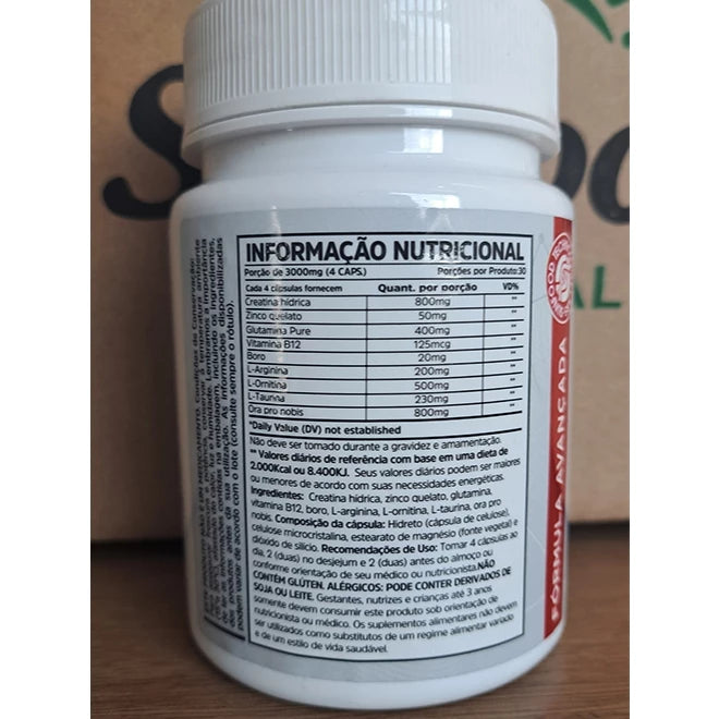 Testobolic GH – Sunfood – 3000mg – 120 Cápsulas
