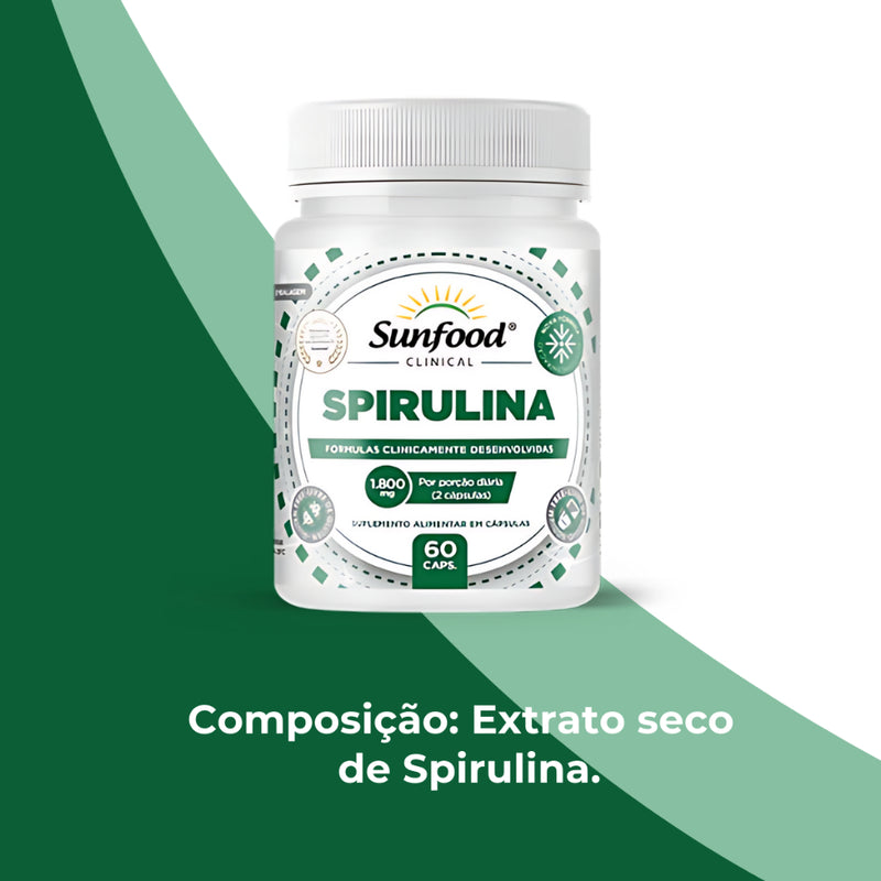 Spirulina – 60 cápsulas (1800mg por porção diária)