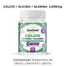 Cálcio + Glicina + Alanina – 120 cápsulas | 2000mg por porção diária
