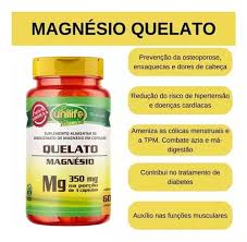 Bisglicinato de Magnésio Quelato – 60 Cápsulas ⚡💙