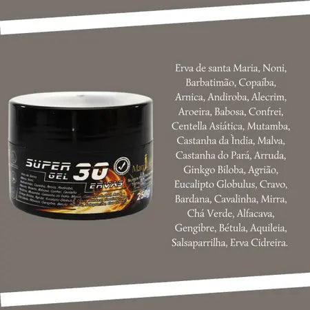 Super Gel 30 Ervas – 250g 🌿✨