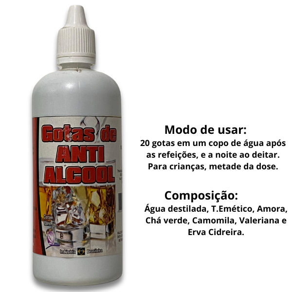Gotas Anti Álcool – 100ml 🍃💧