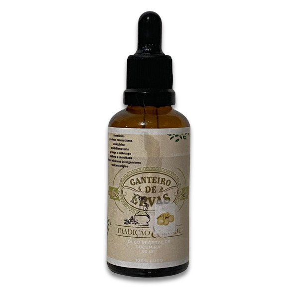 Óleo Vegetal de Sucupira 50ml - Canteiro de Ervas 100% Vegetal e Natural