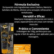 Creme para Massagem Veneno de Cobra – Alívio e Relaxamento Profundo